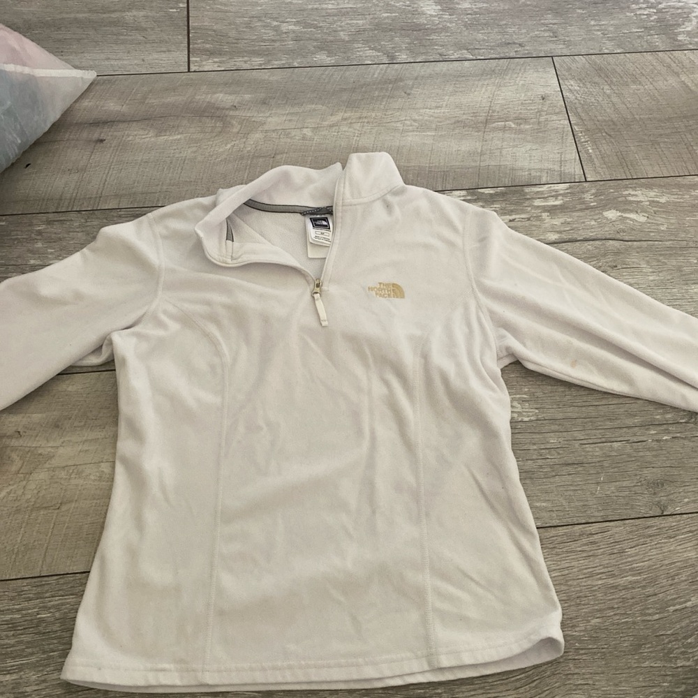 The North Face Cream Zip Pullover